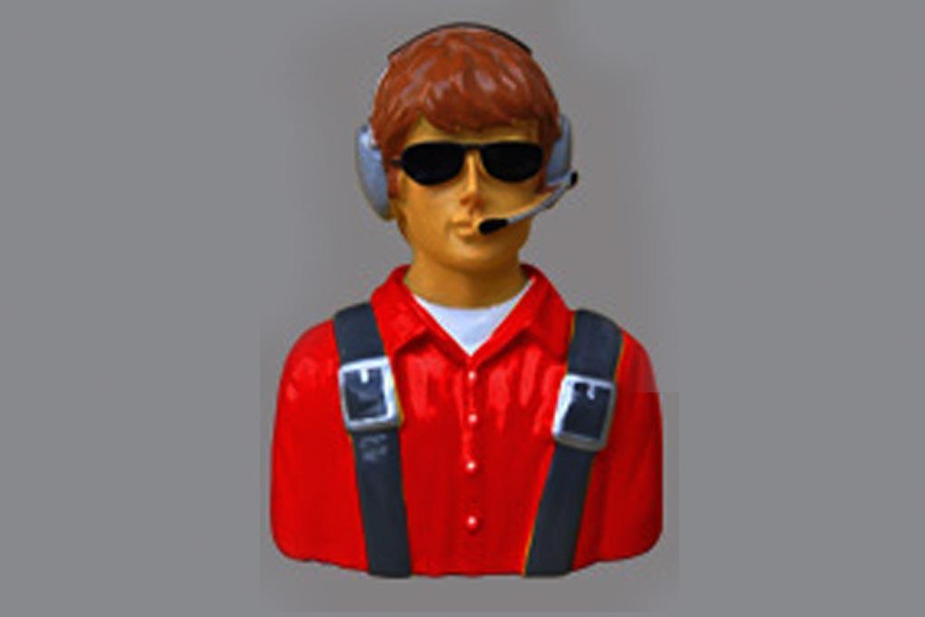 Black Horse 79mm (3.1") Civil Pilot Figure