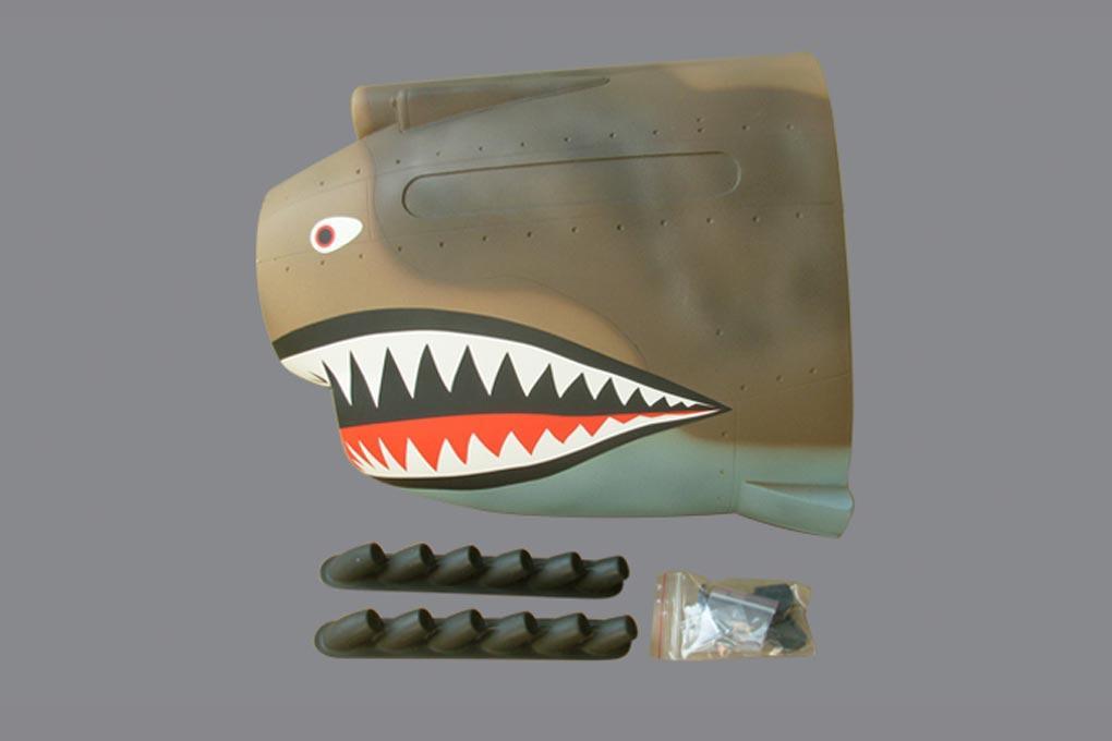 Black Horse 2276mm P-40C Warhawk Fiberglass Cowling