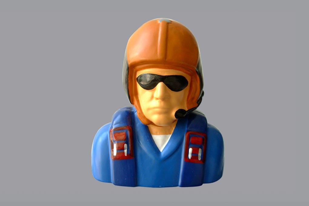 Black Horse 120mm (4.7") Civil Pilot Figure