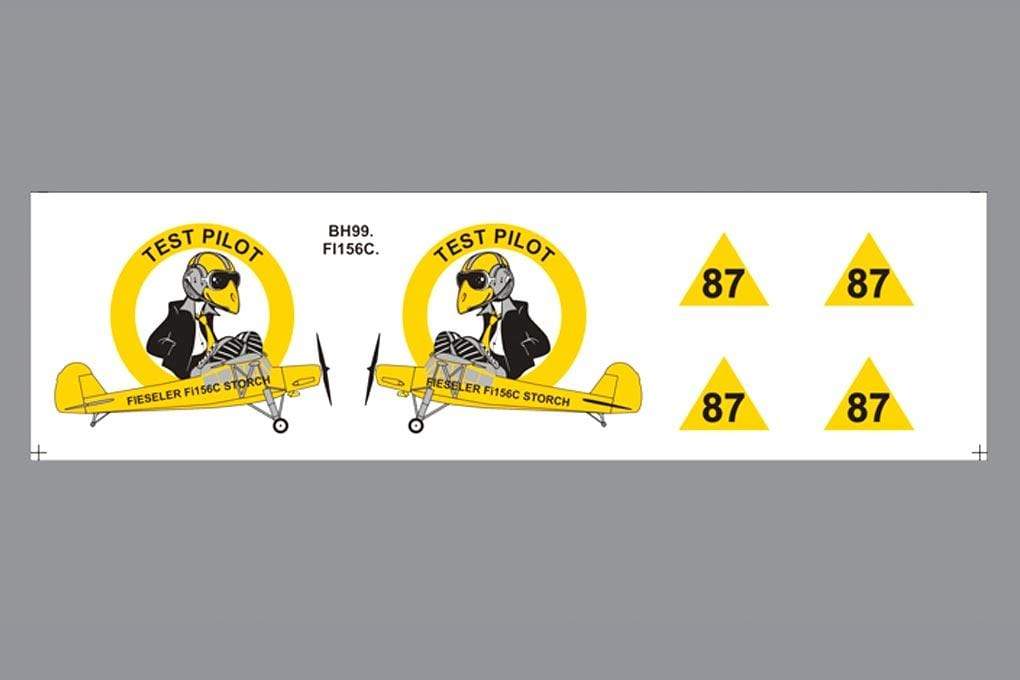 Black Horse 2850mm Fieseler Fi156C Storch Decal Set