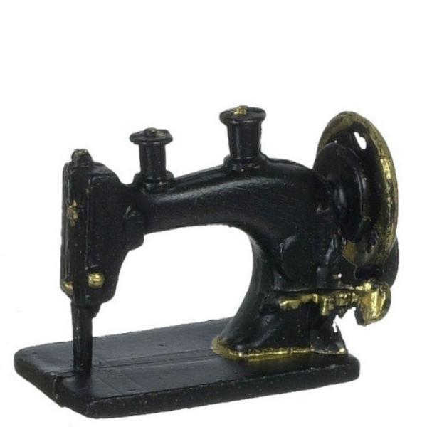 Black Dollhouse Miniature Sewing Machine