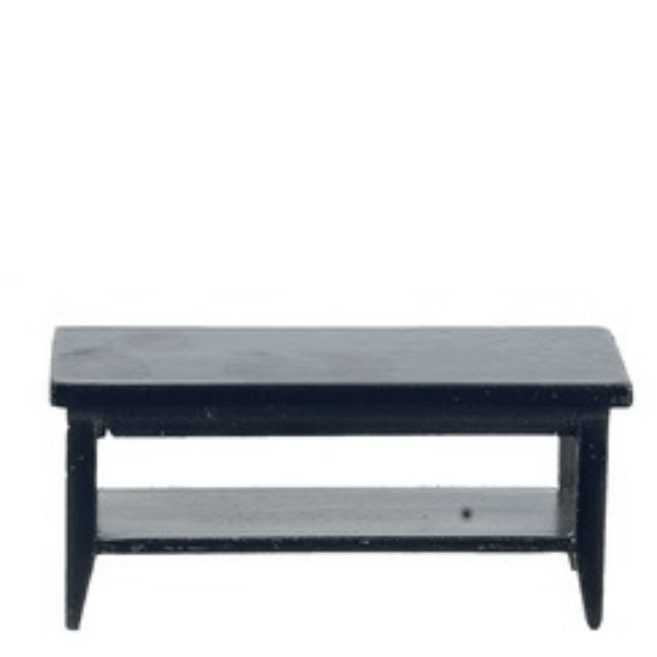 Black Dollhouse Miniature Coffee Table