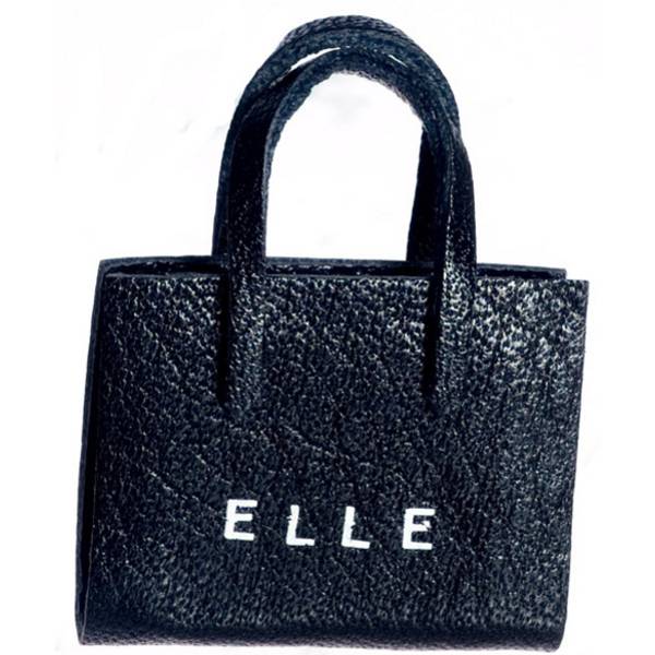 Black Dollhouse Miniature Elle Handbag