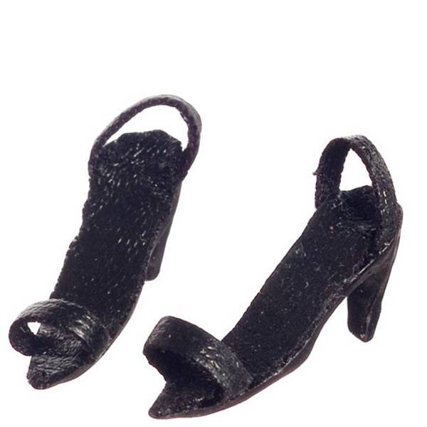 Black Dollhouse Miniature High Heels