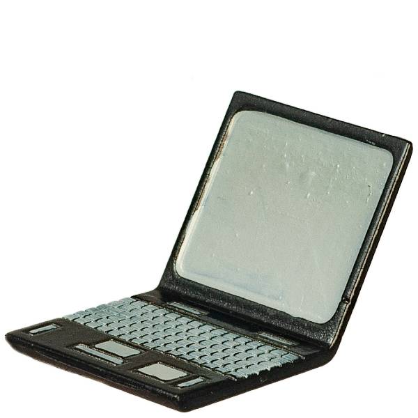 Black Dollhouse Miniature Laptop Computer