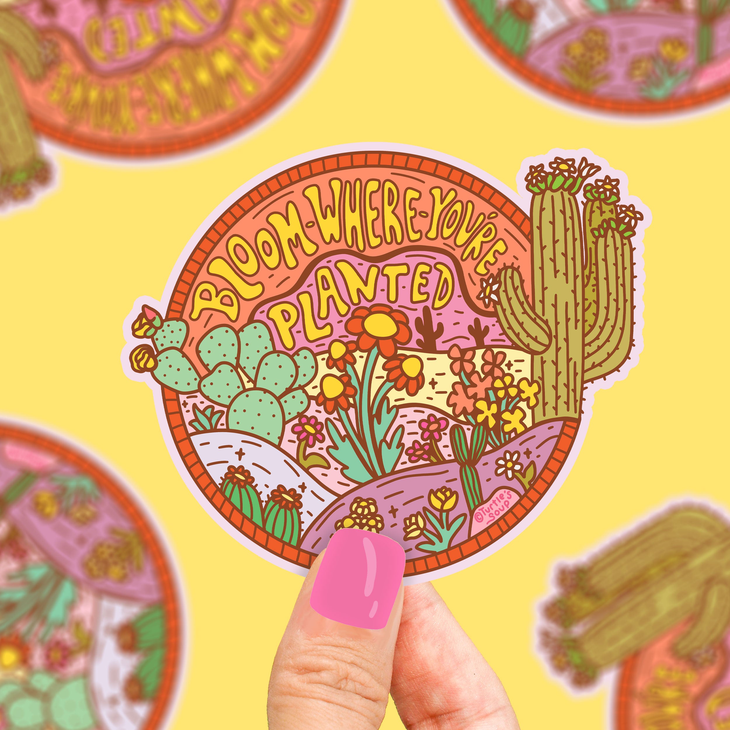 Bloom Where You're Planted Vinyl Sticker