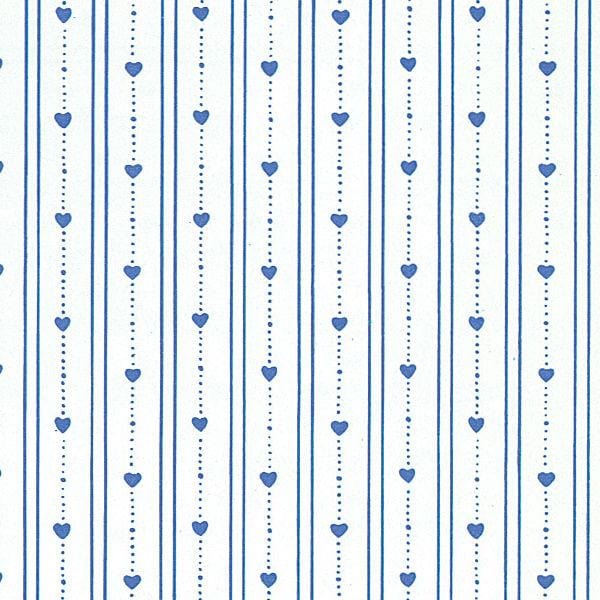 Dark Blue Heart Dollhouse Wallpaper