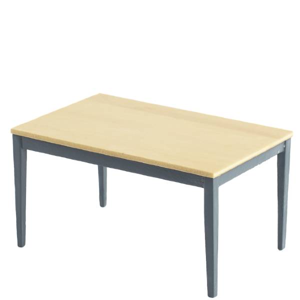 Blue & Oak Dollhouse Miniature Kitchen Table