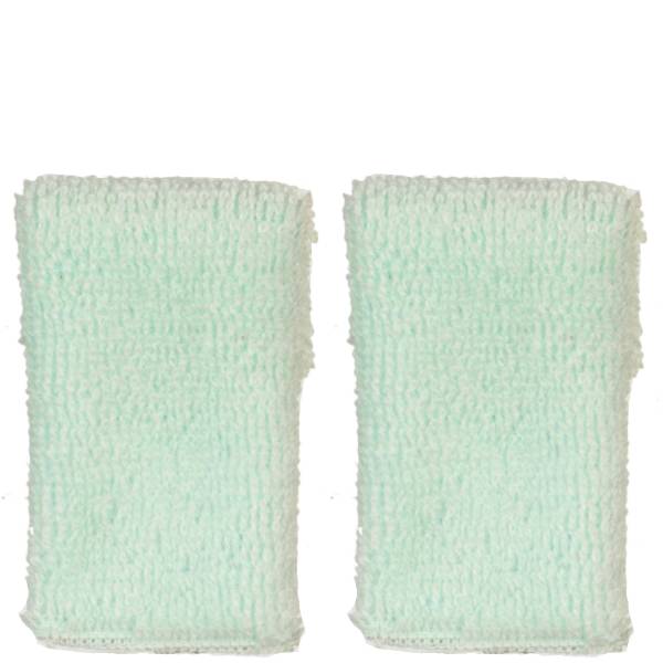 2 Dollhouse Miniature Blue Towels