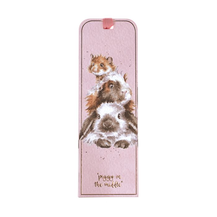 Piggy in the Middle' Guinea Pig & Rabbit Bookmark