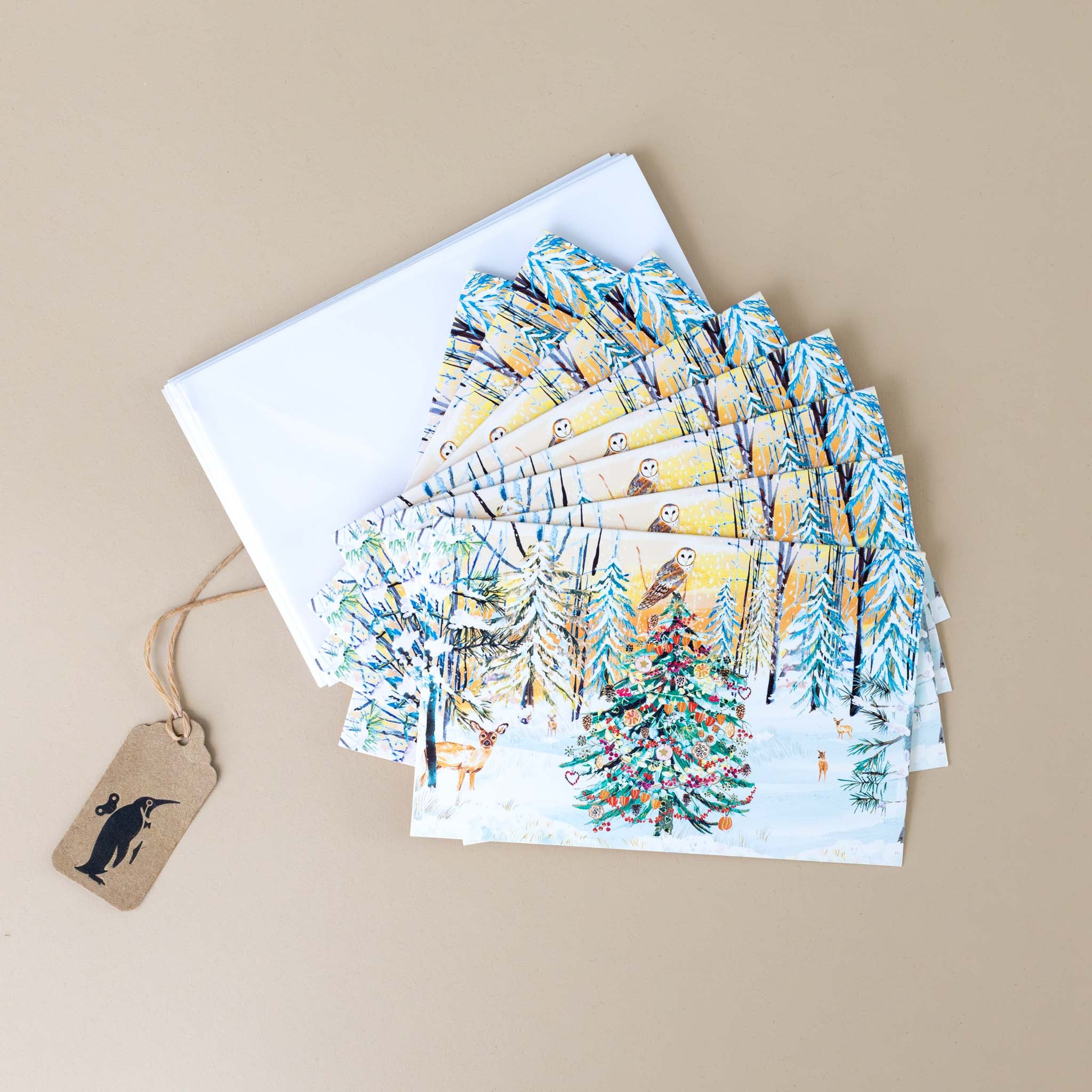 Boxed Notecard Set | Winter Forest Tree