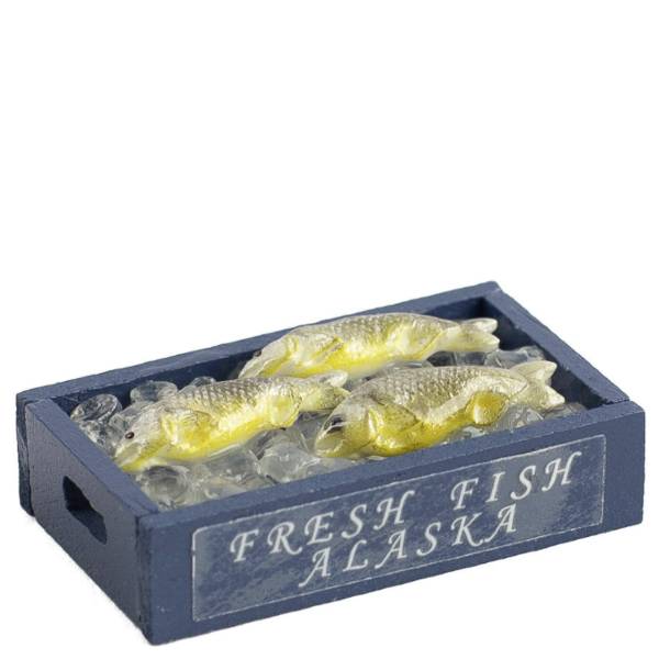 Box of Fresh Dollhouse Miniature Alaska Fish