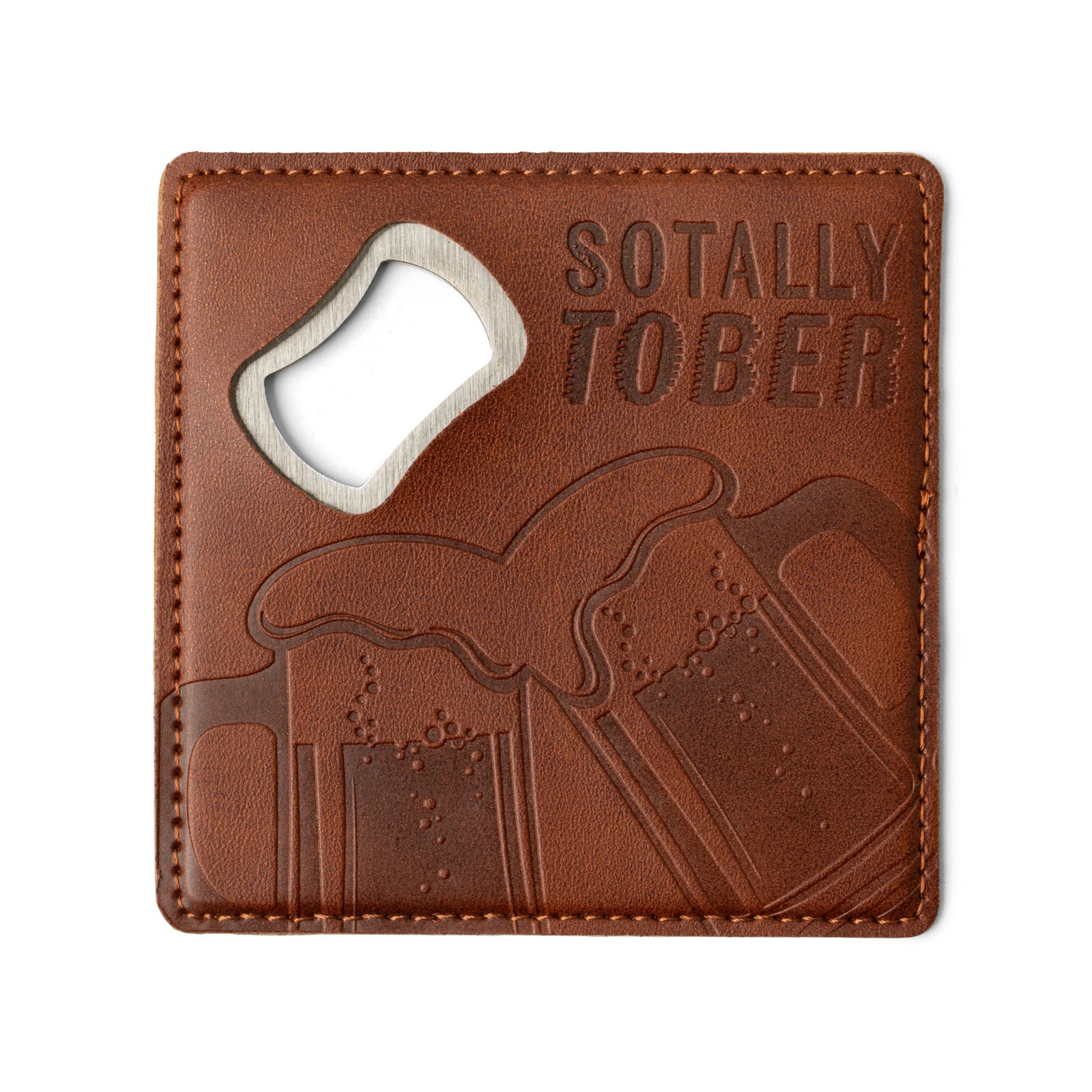 Brodeo Drive™ Pour Decisions Bottle Opener Coaster - Sotally Tober