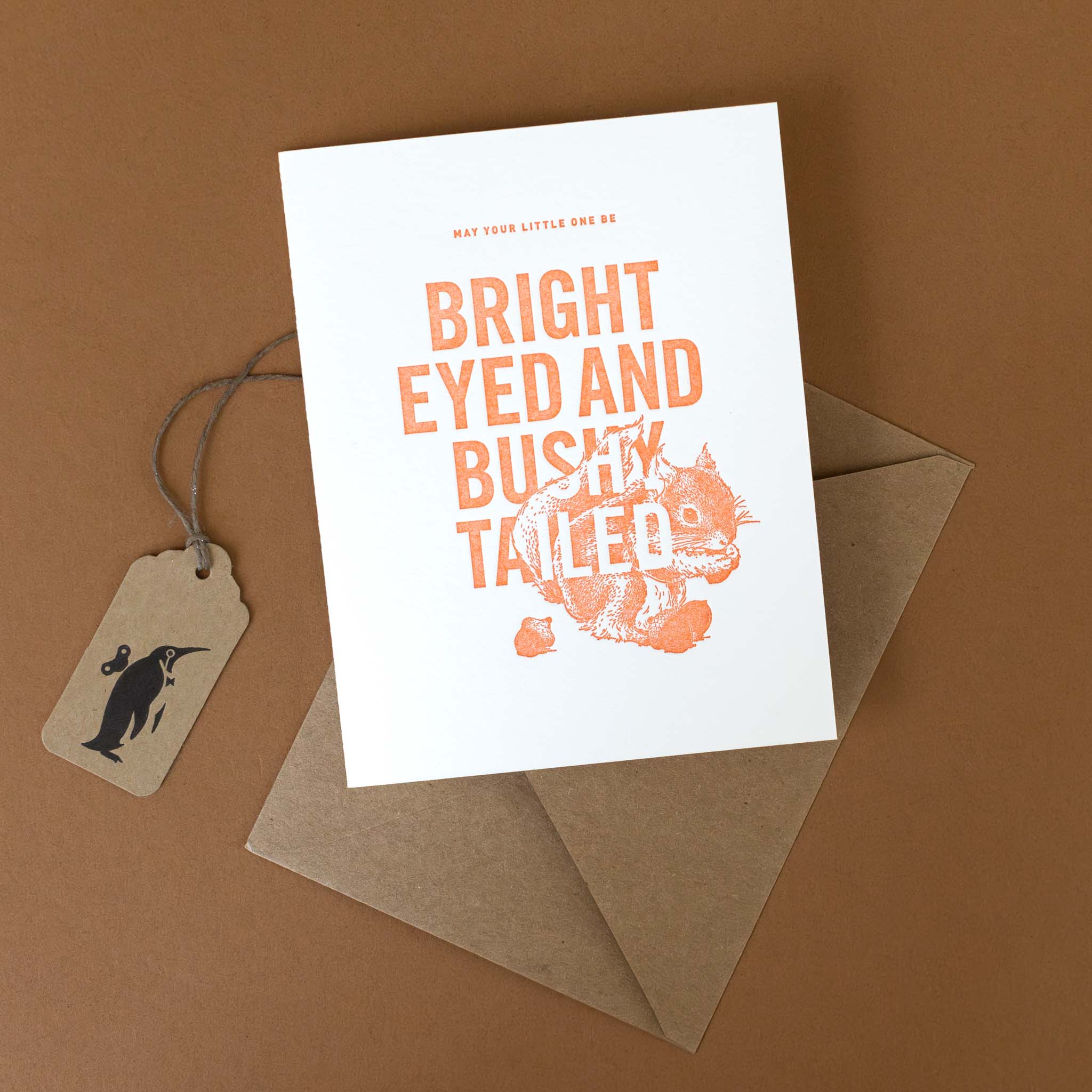 Bright Eyed Letterpress Greeting Card