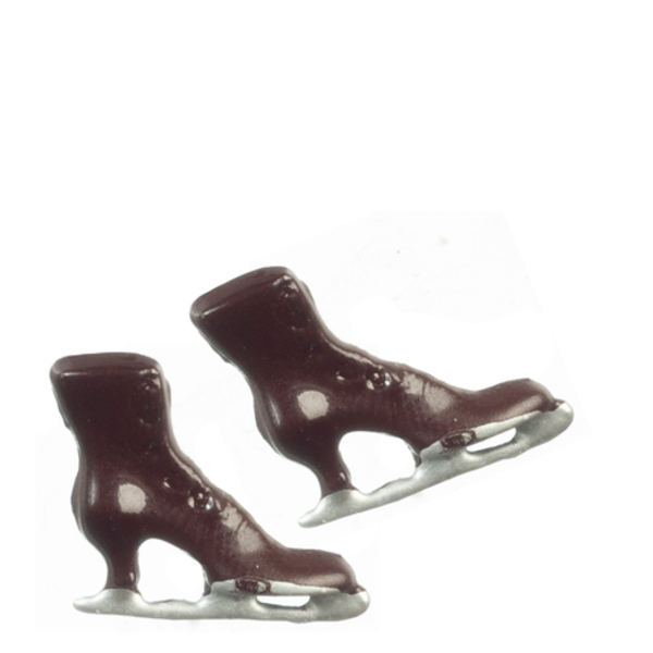 Brown Dollhouse Miniature Ice Skates