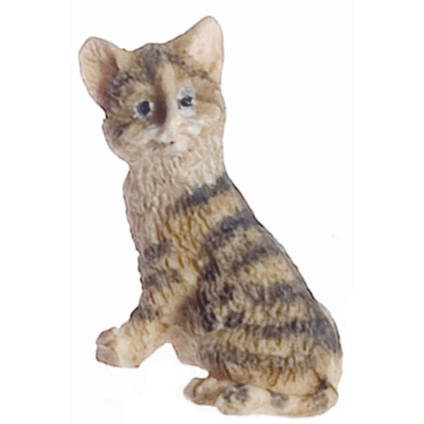 Brown Dollhouse Miniature Kitten