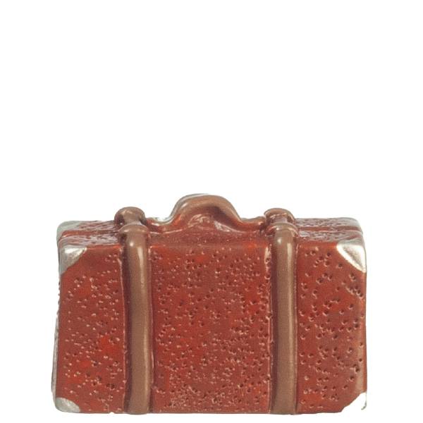 Brown Dollhouse Miniature Suitcase