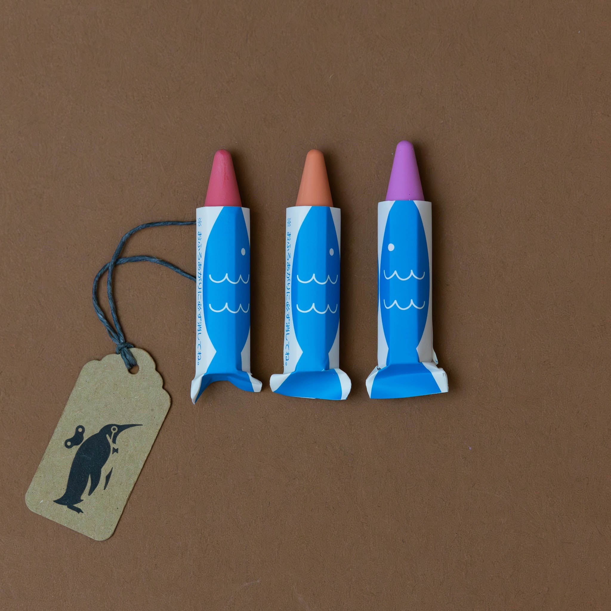 Buttery Soft Rice Wax Bath Crayons | 3pc Coral