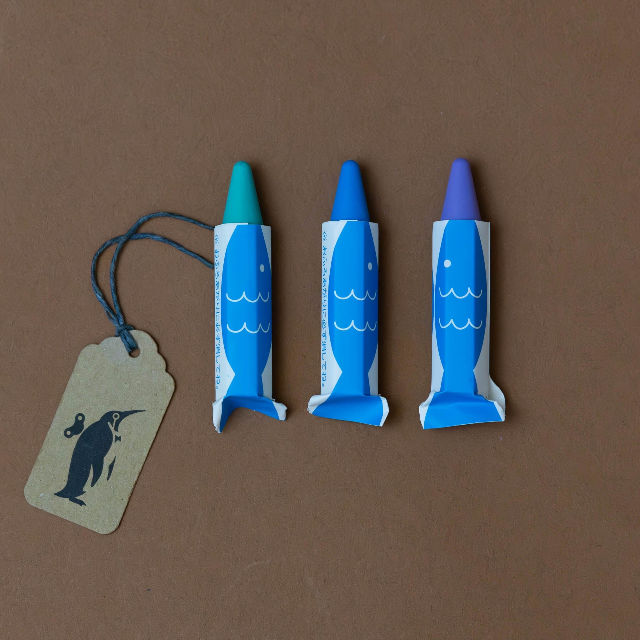 Buttery Soft Rice Wax Bath Crayons | 3pc Fish