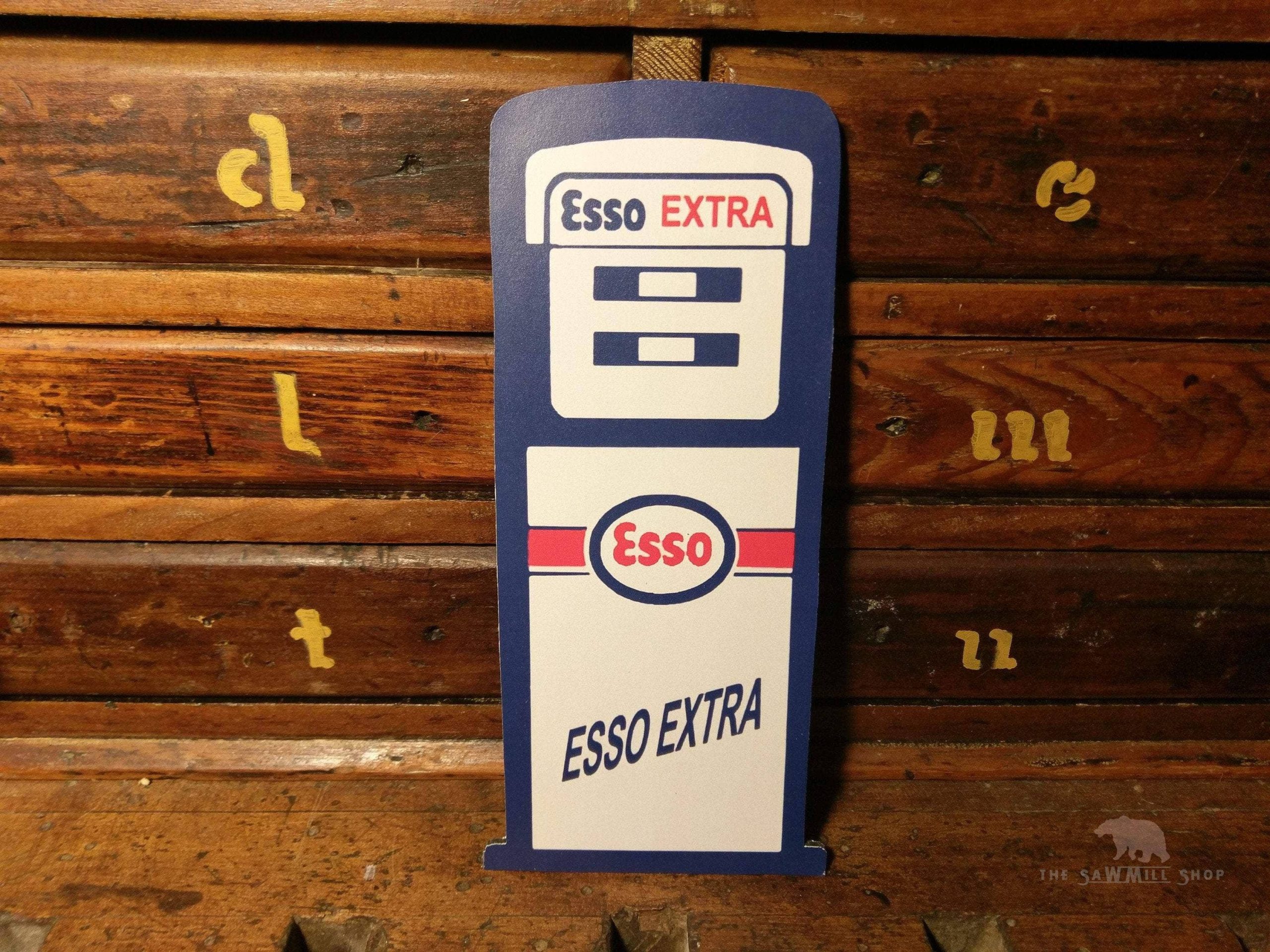 Esso Gasoline Pump Aluminum Reproduction Metal Man Cave Garage Sign