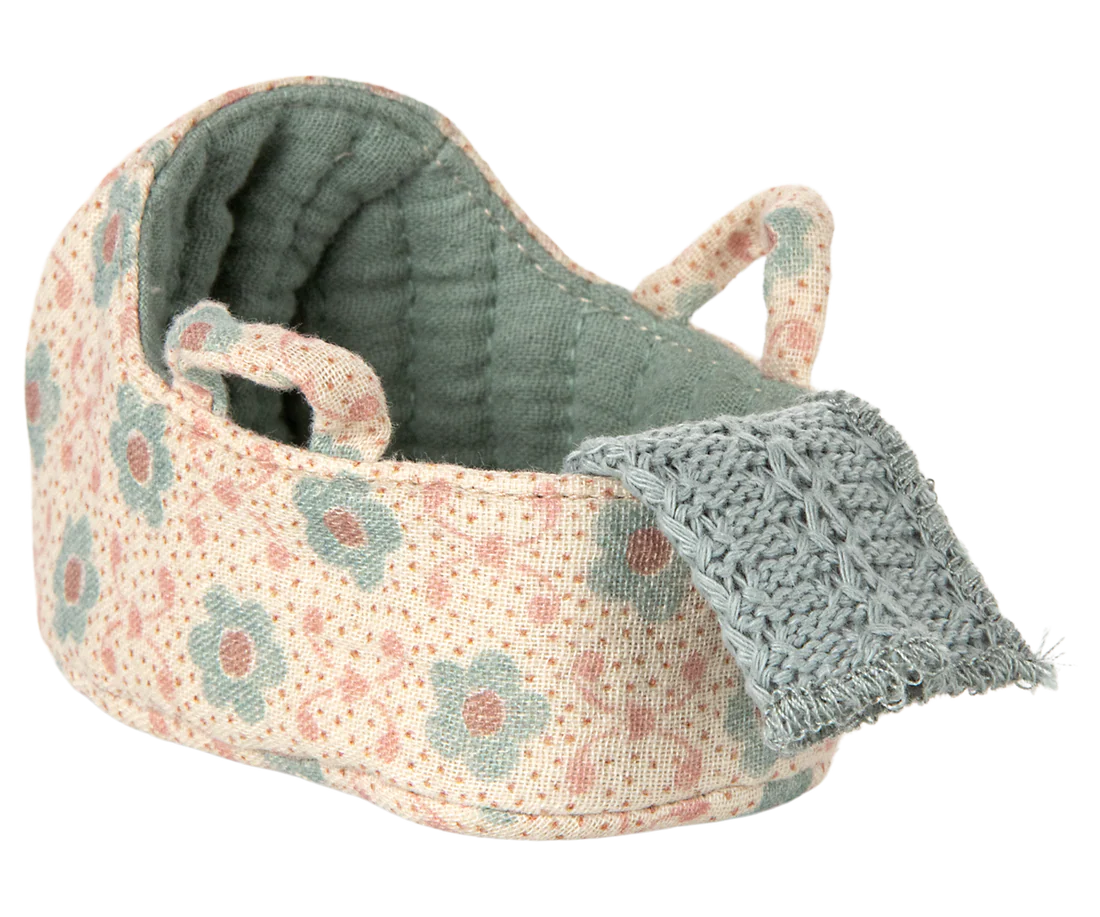PREORDER Carry cot, Baby mouse - Blue (11/15/25)