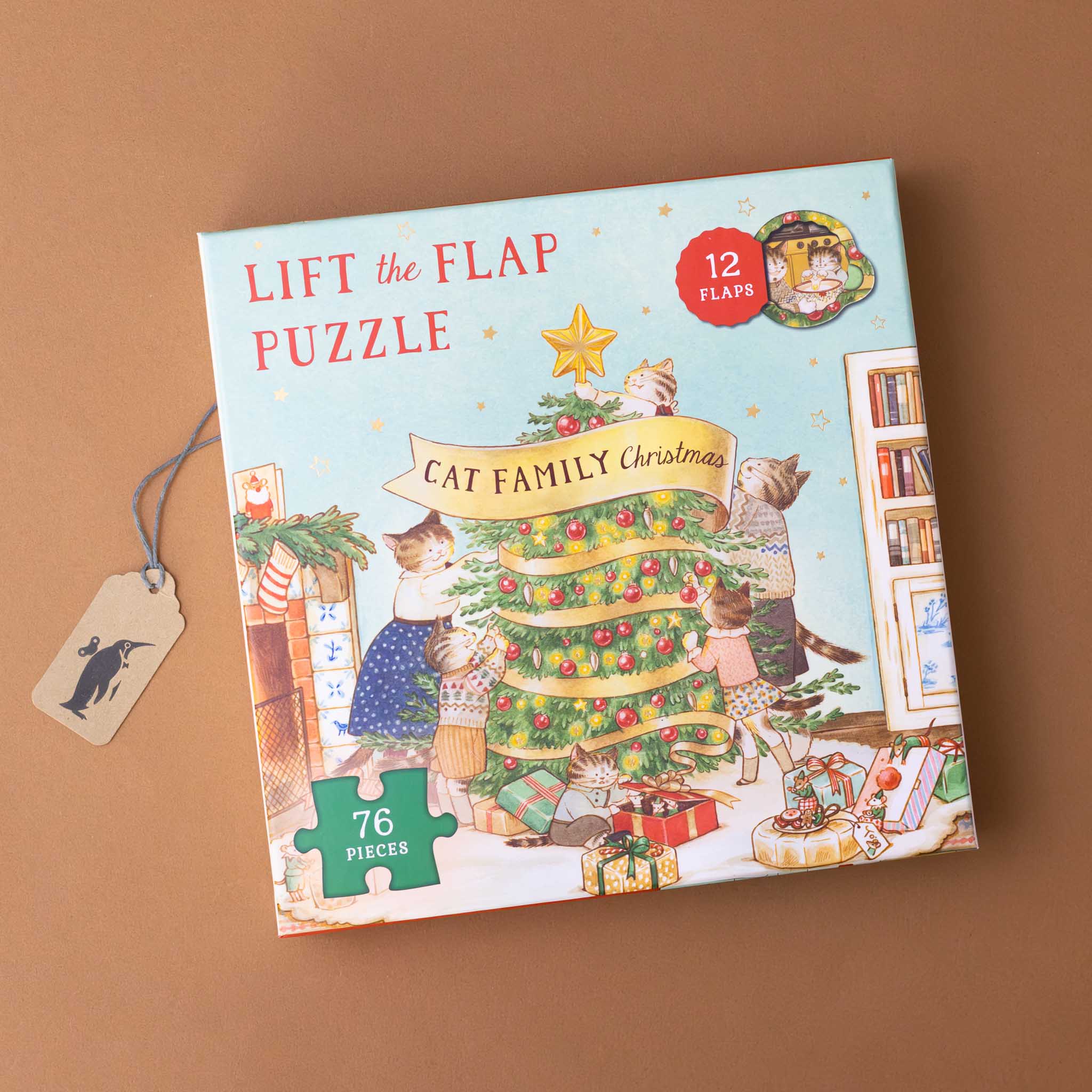 Cat Family Christmas Lift-the-Flap Puzzle