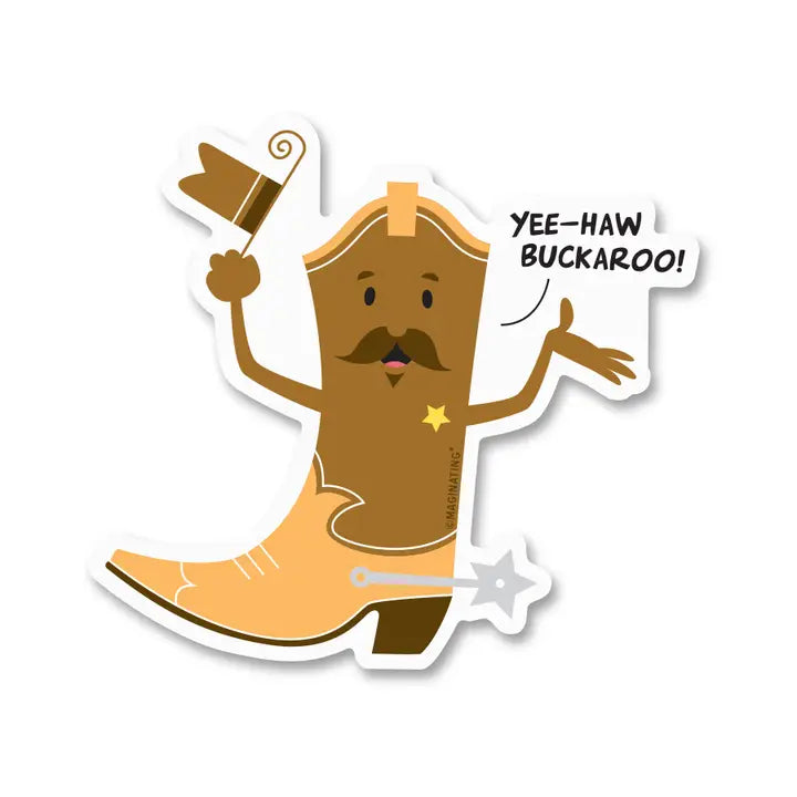 Yee-haw Buckaroo Sticker
