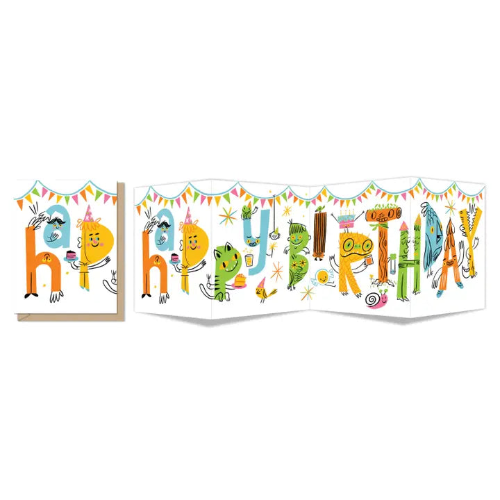 Birthday Critters Quad-fold Card