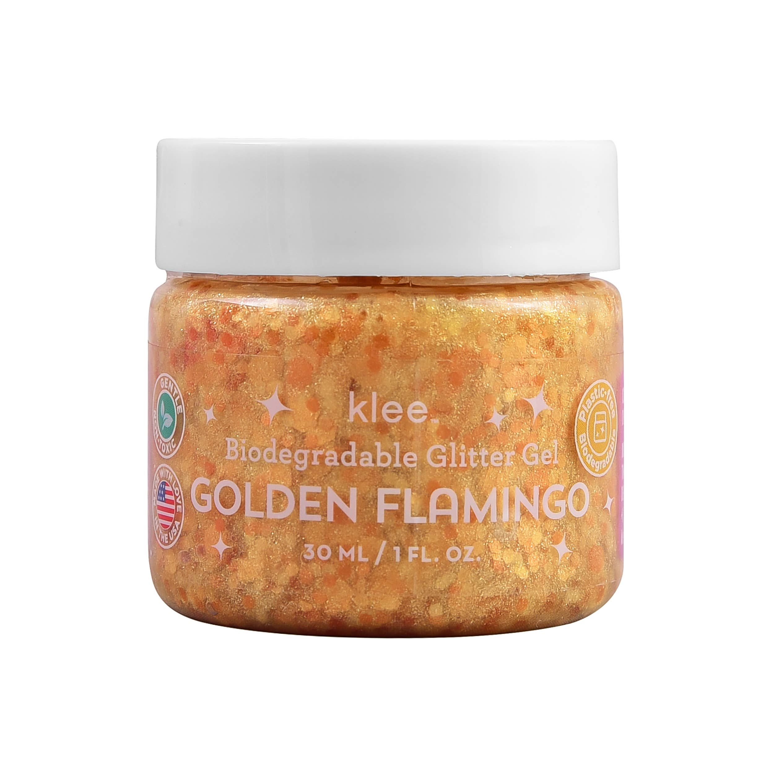 Klee Golden Flamingo Biodegradable Glitter Gel,  1 oz