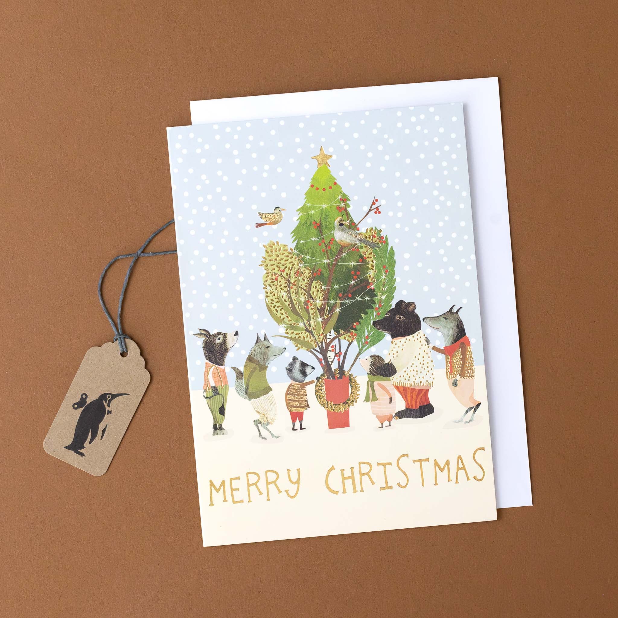 Christmas Procession Greeting Card | Gold Foiled