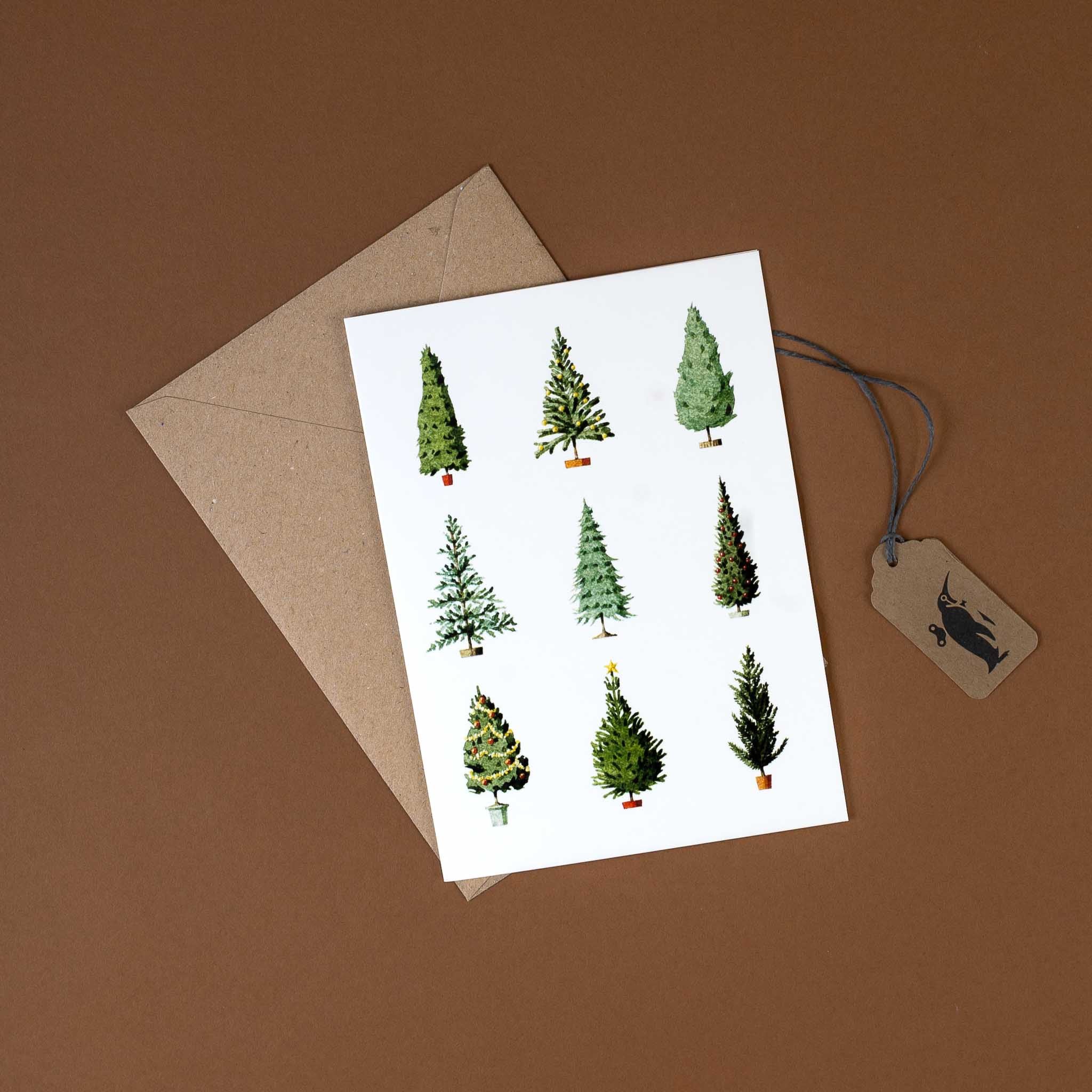 Christmas Trees Greeting Card