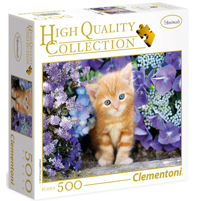 "Ginger Cat in Flowers" 500 Piece Puzzle