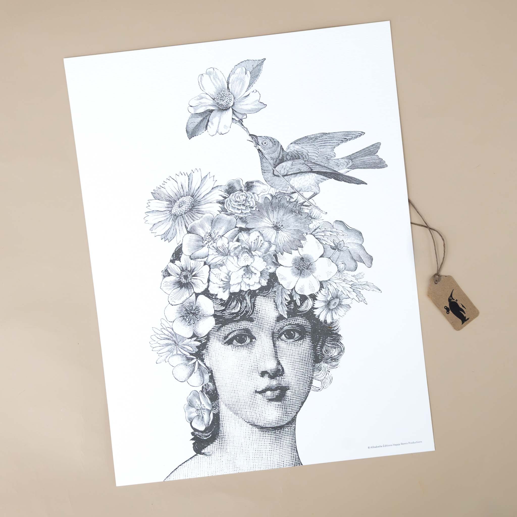 Color Your Own Engraving | Flora