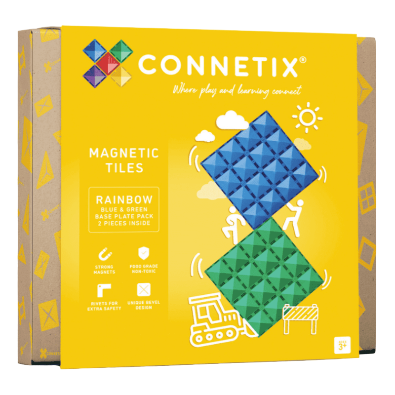 Connetix: Base Plate - Blue & Green 2 Piece Set