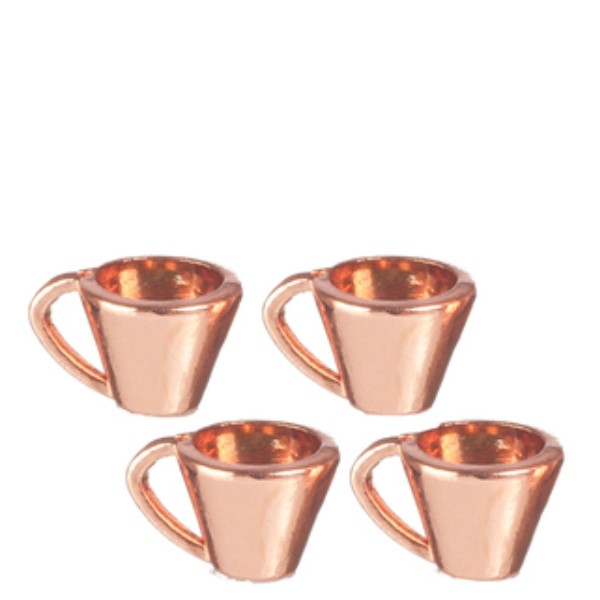 Copper Dollhouse Miniature Cups