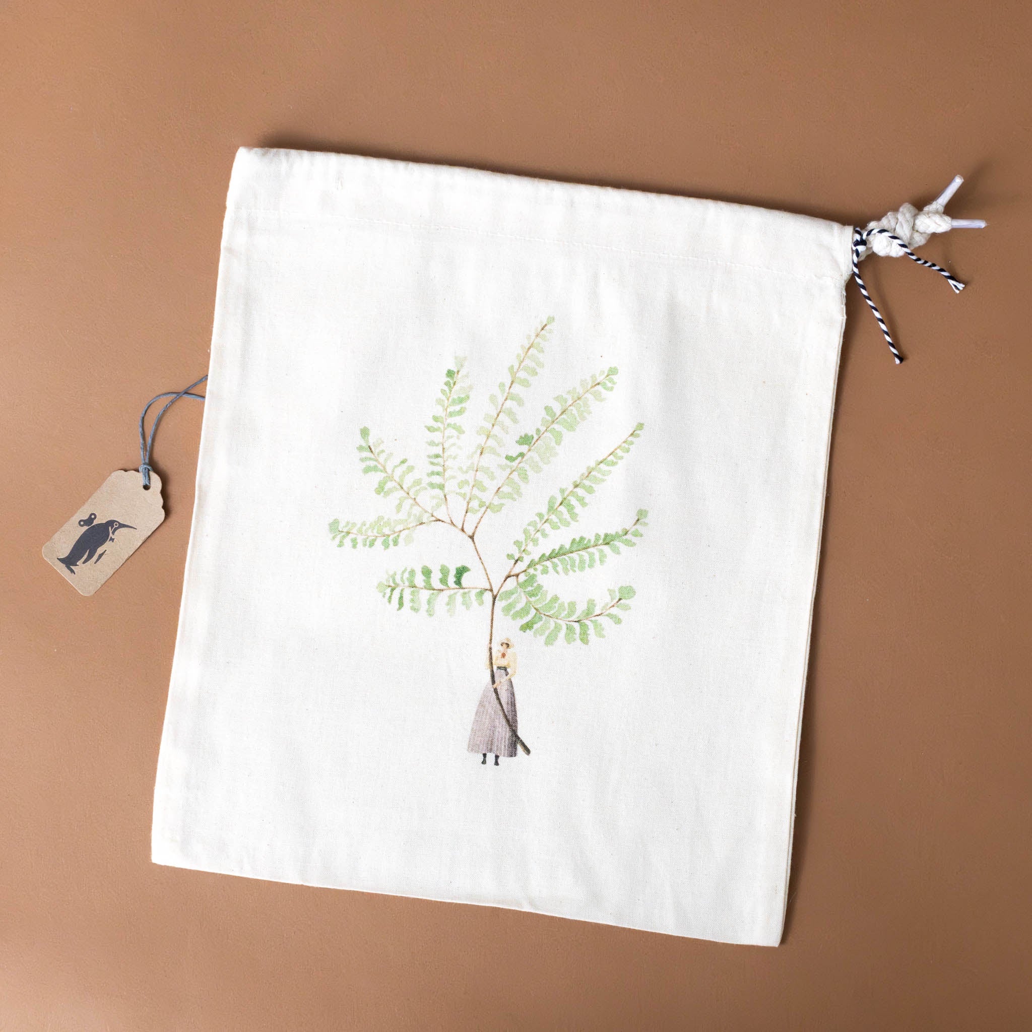 Cotton Drawstring Pouch | Fabulous Fern II