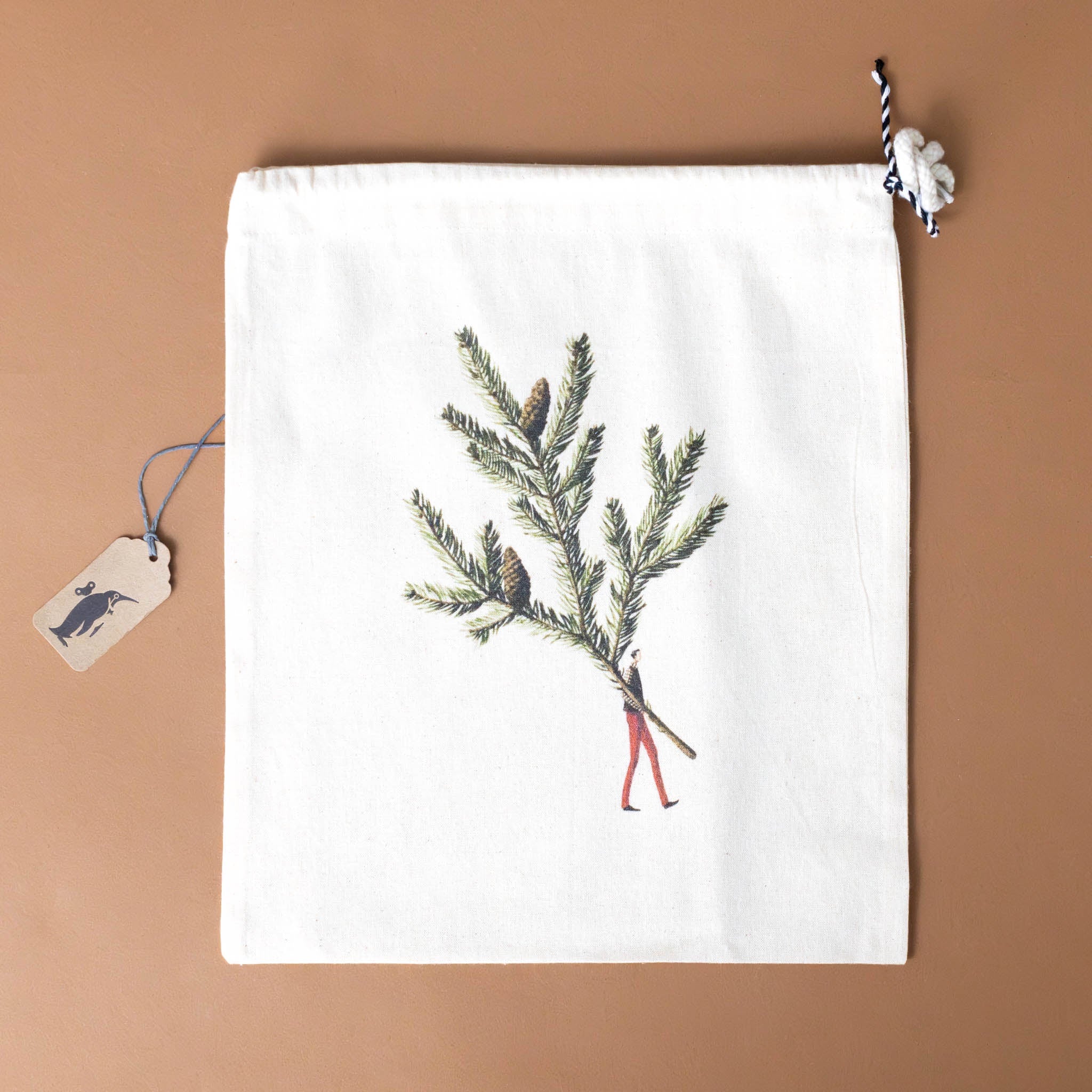 Cotton Drawstring Pouch | Sprig of Spruce