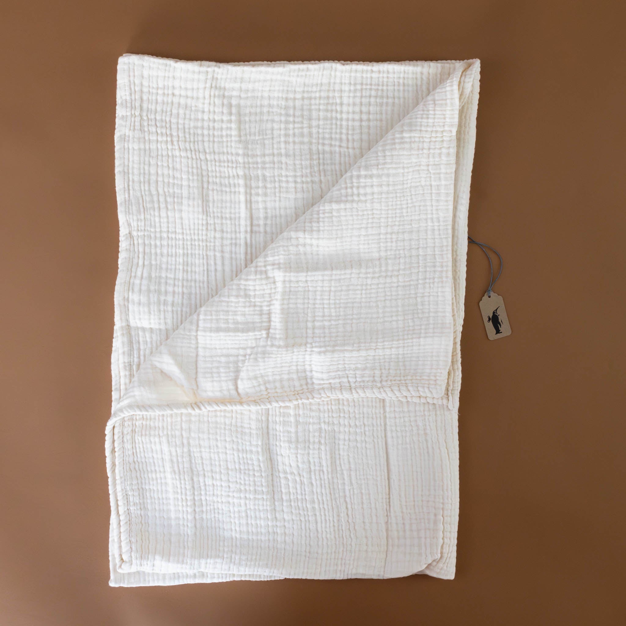 Cotton Muslin Baby Blanket | Ecru