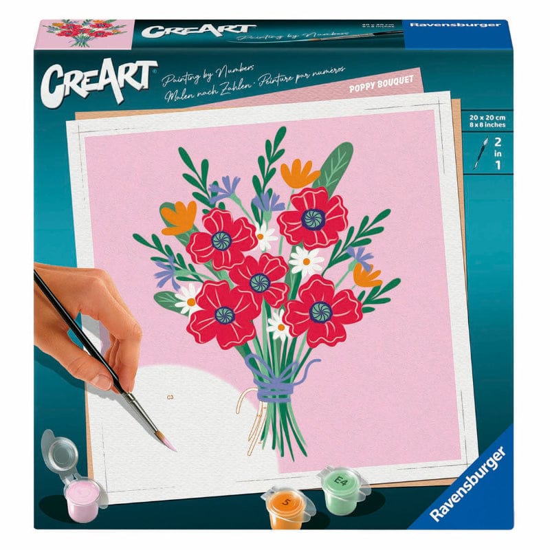 CreArt: Paint by Number Poppy Bouquet