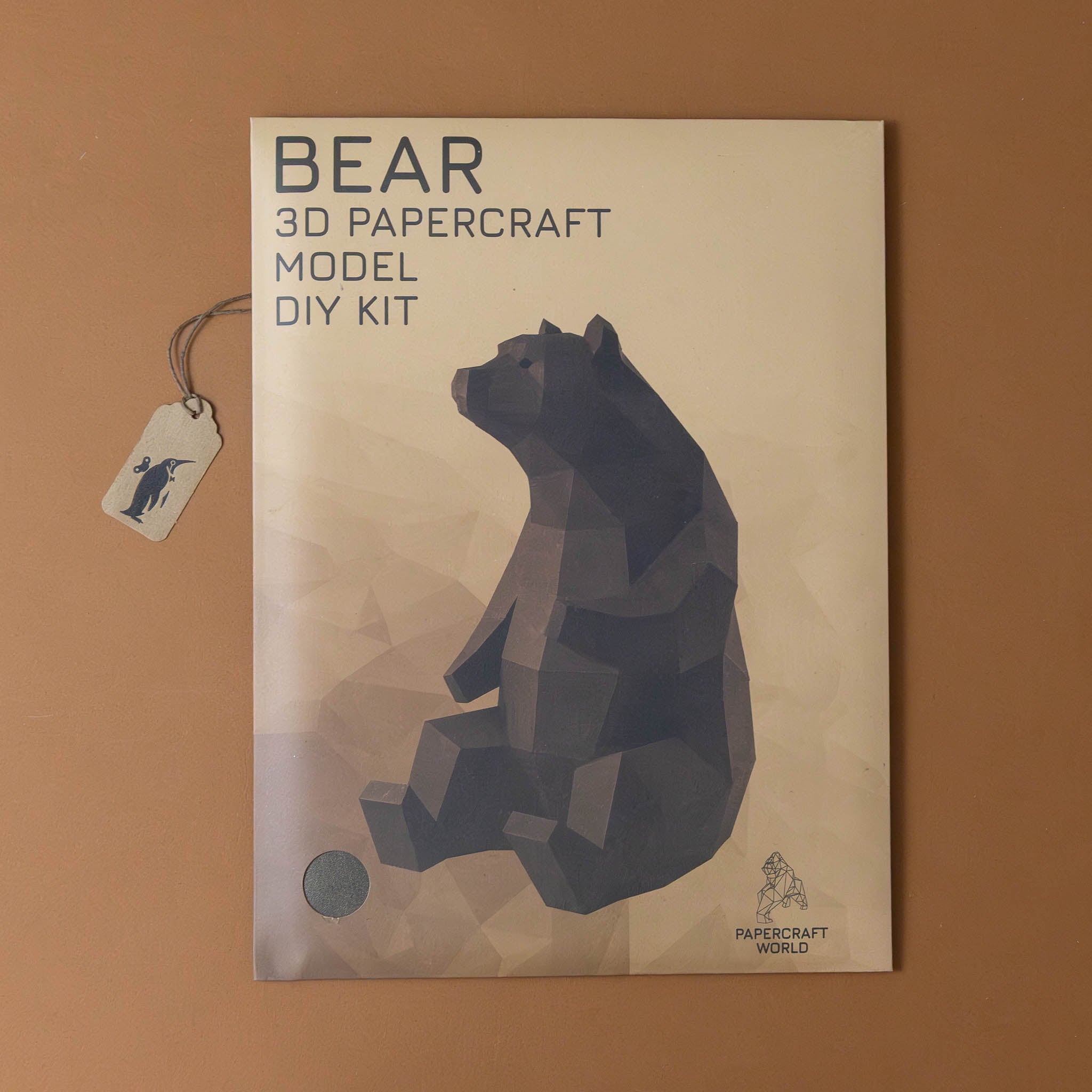 Build Your Own 3-D Origami Bear Model Kit