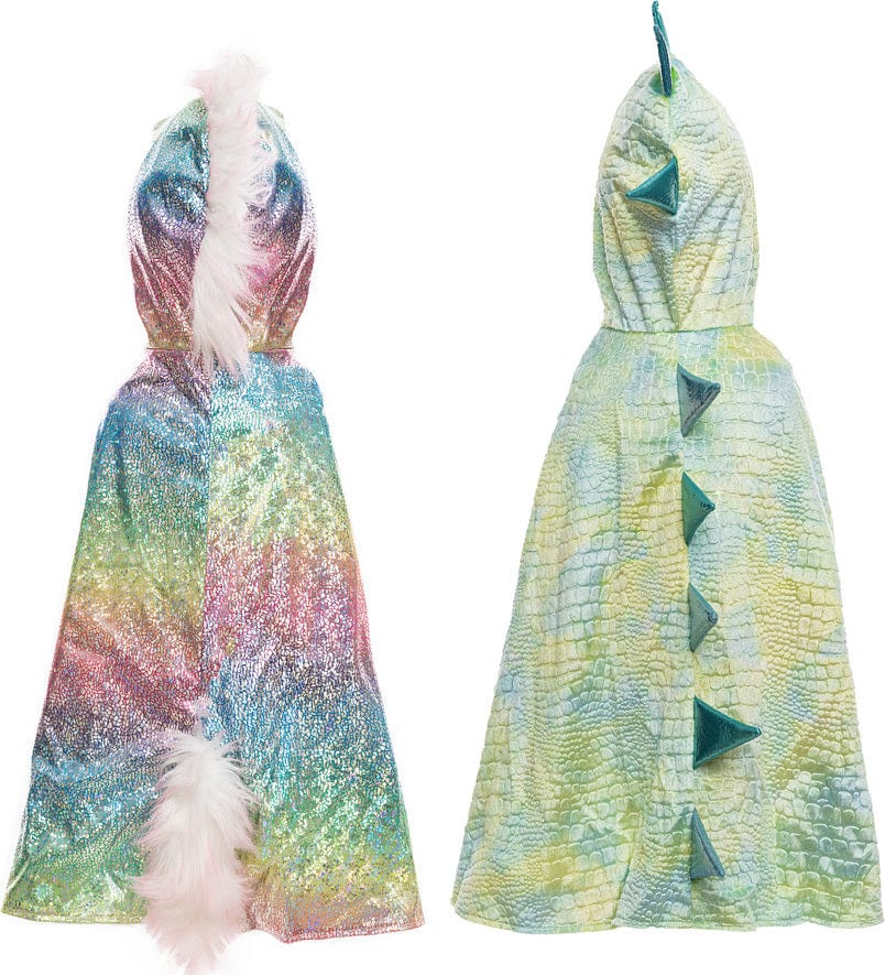 Great Pretenders Rainbow Reversible Unicorn Dragon Cape
