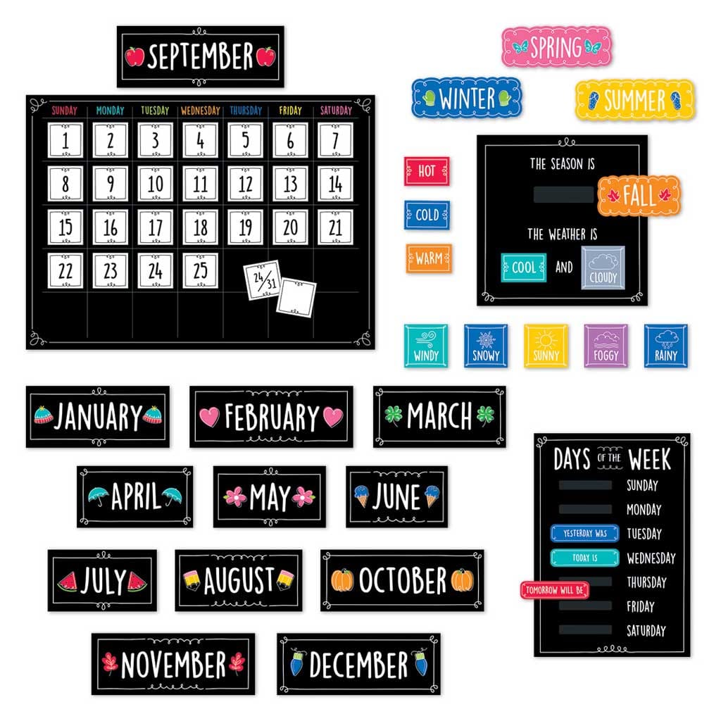 Creative Teaching Press Doodle Calendar Bulletin Board Set