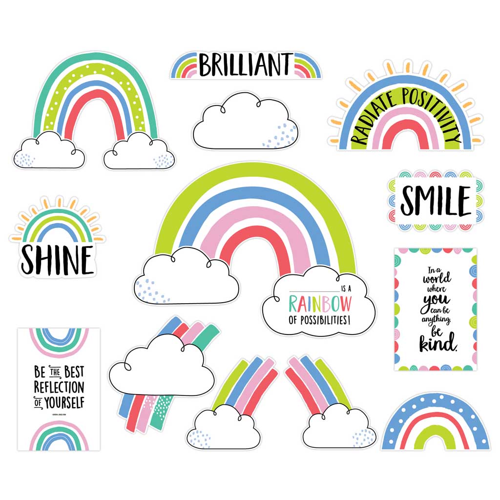 Doodly Rainbows Bulletin Board Set