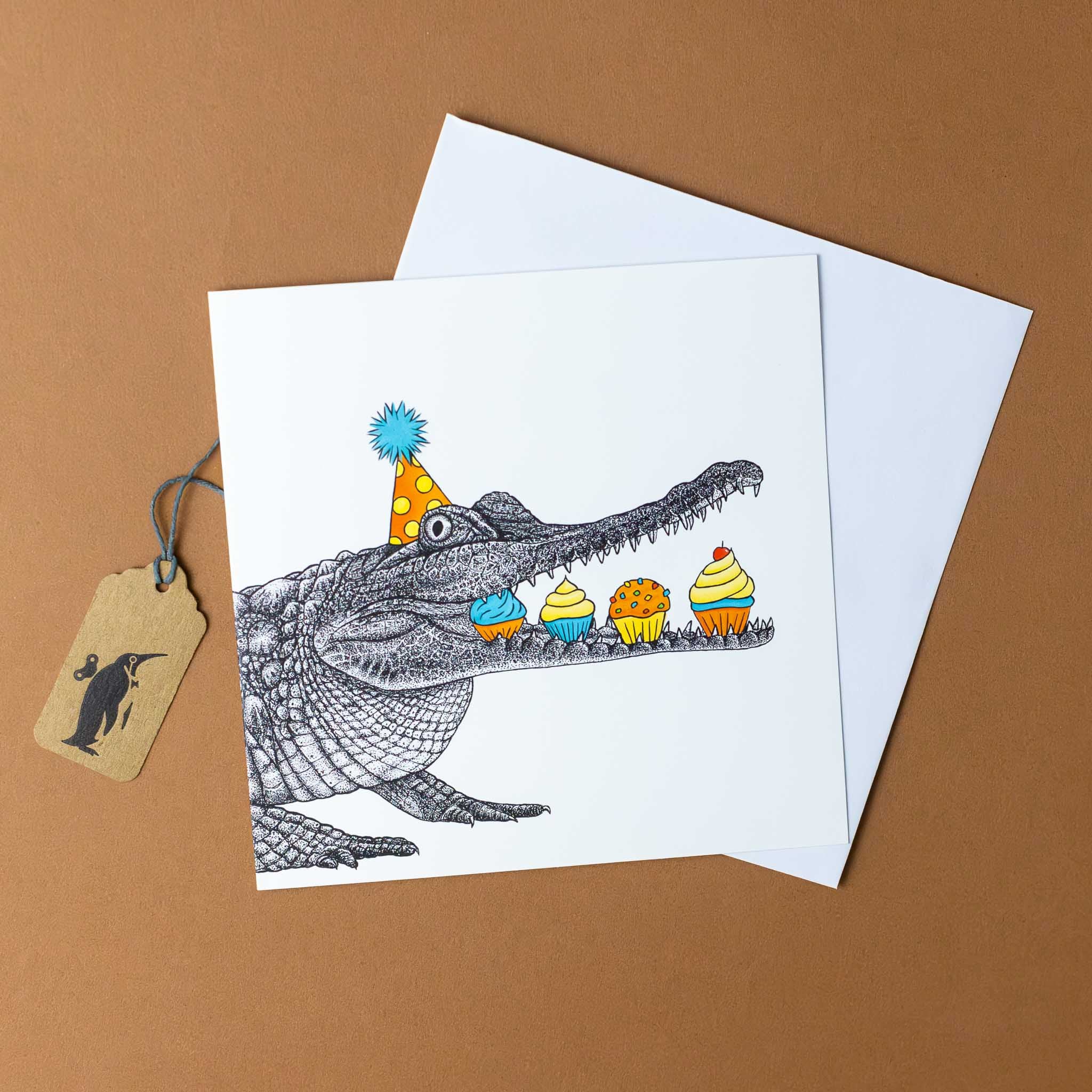 Crocodile Wishes Greeting Card