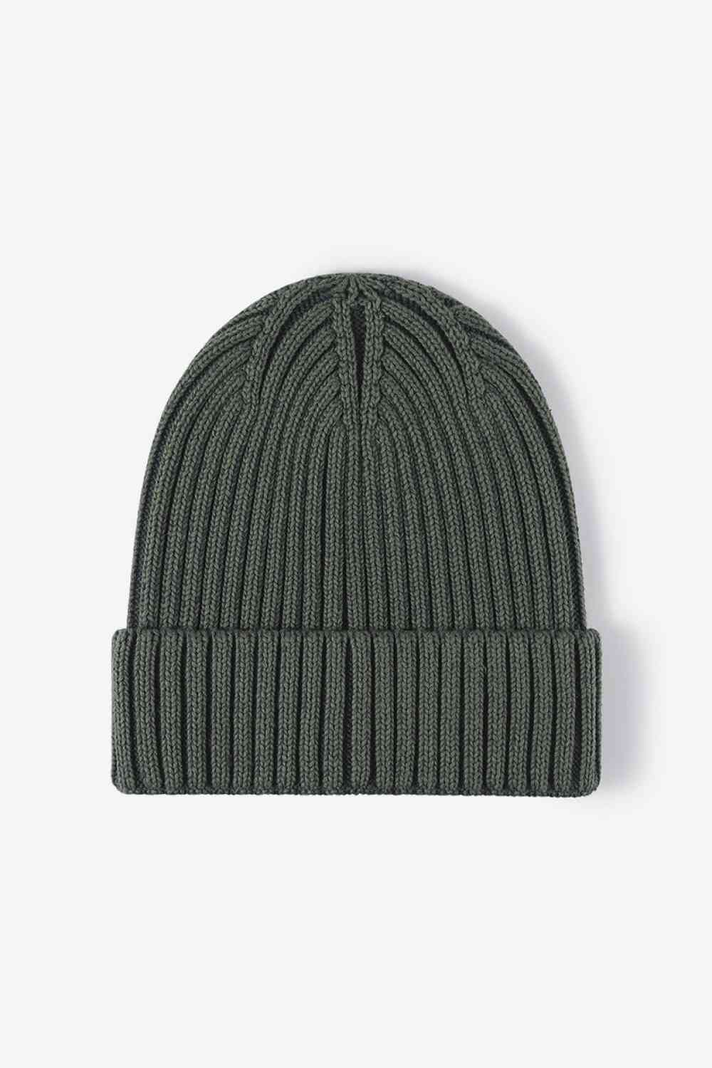 Soft and Comfortable Cuffed Beanie: Green / One Size