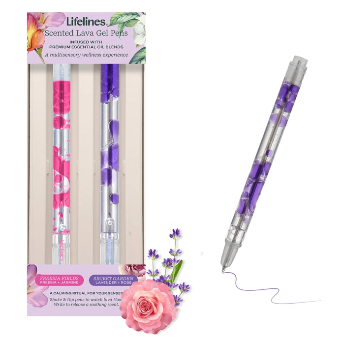 Lifelines Scented Lava Pens 2 Pack - Freesia Fields & Secret Garden
