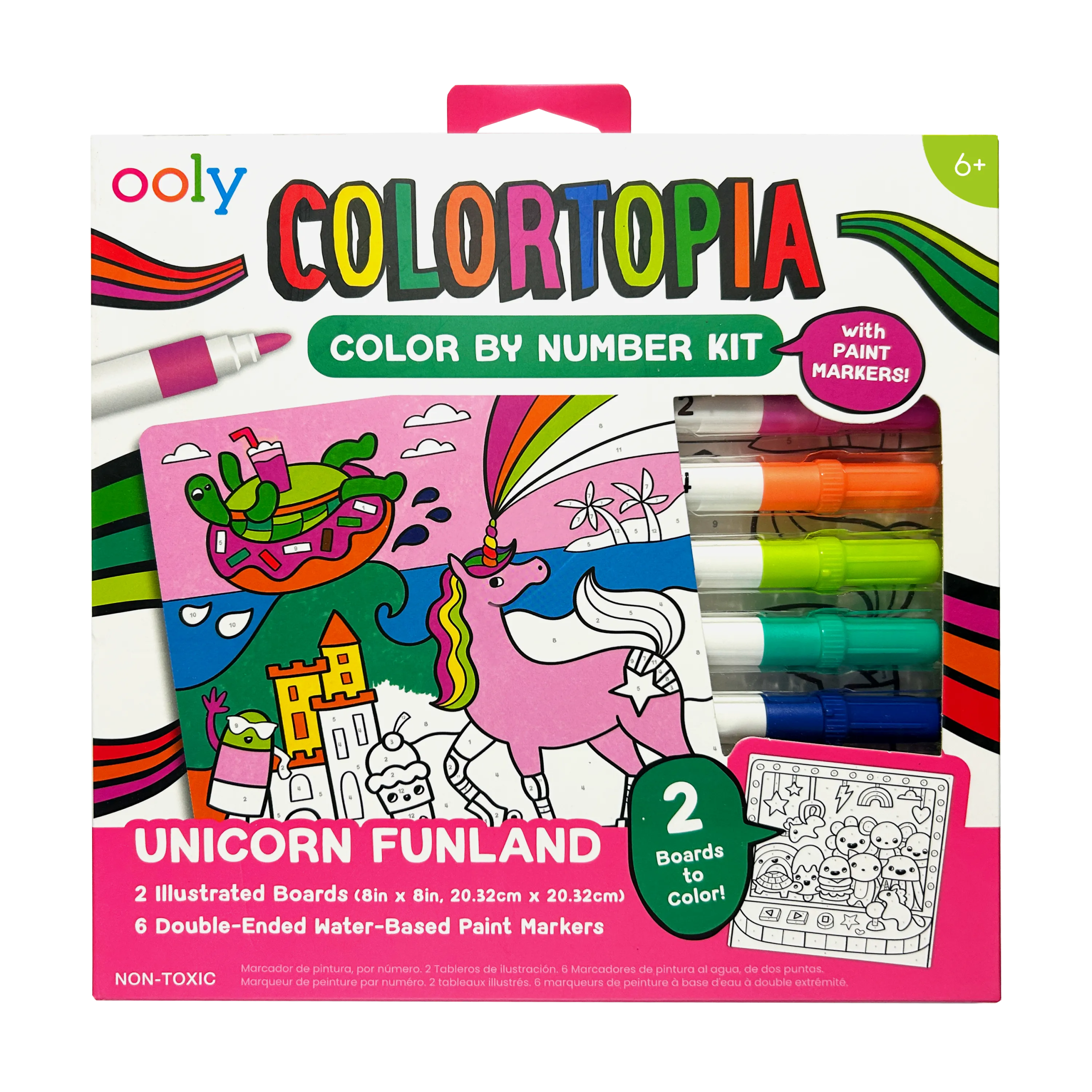 Colortopia Color by Number Paint Marker Kit - Unicorn Funland
