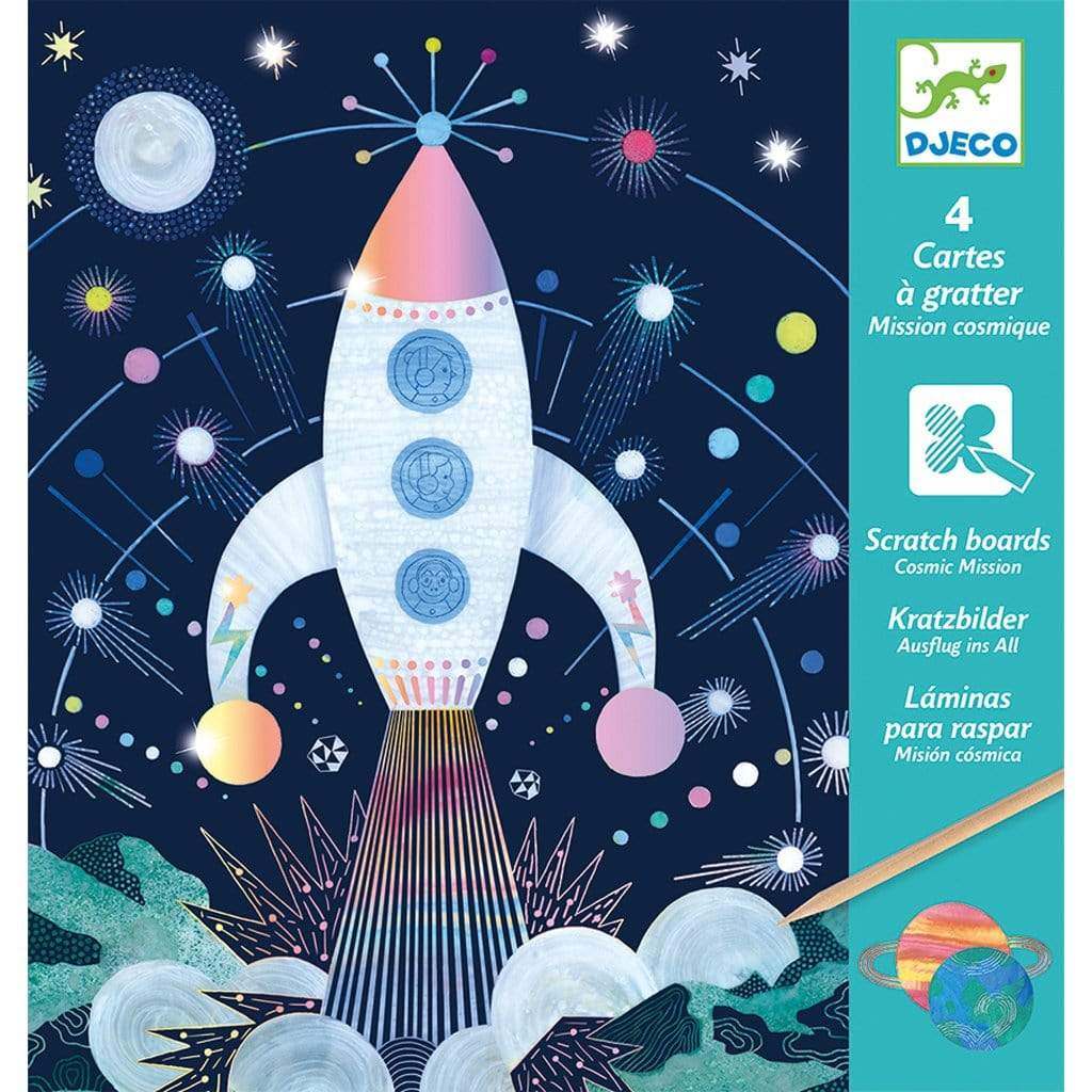 Cosmic Mission Scratch Art Cards