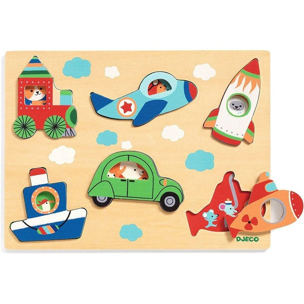 Djeco Wooden Puzzle Vroum