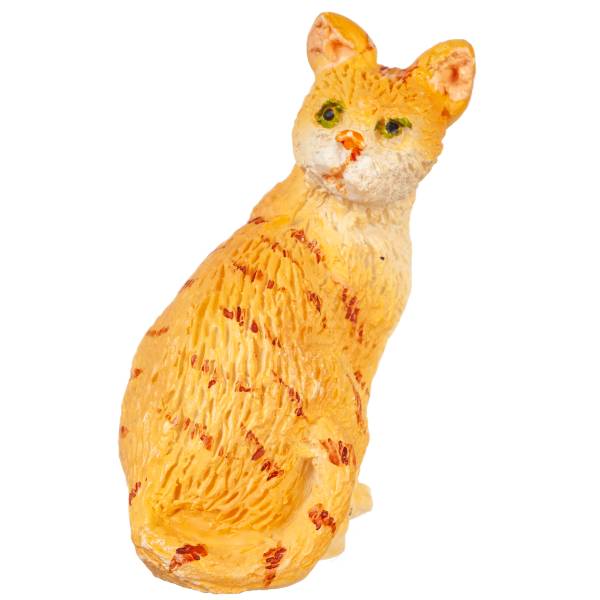 Dollhouse Miniature Orange Looking Cat
